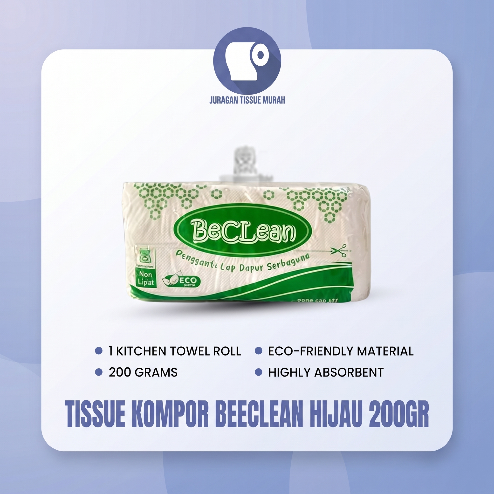Tissue Kompor Beeclean Hijau 200gr